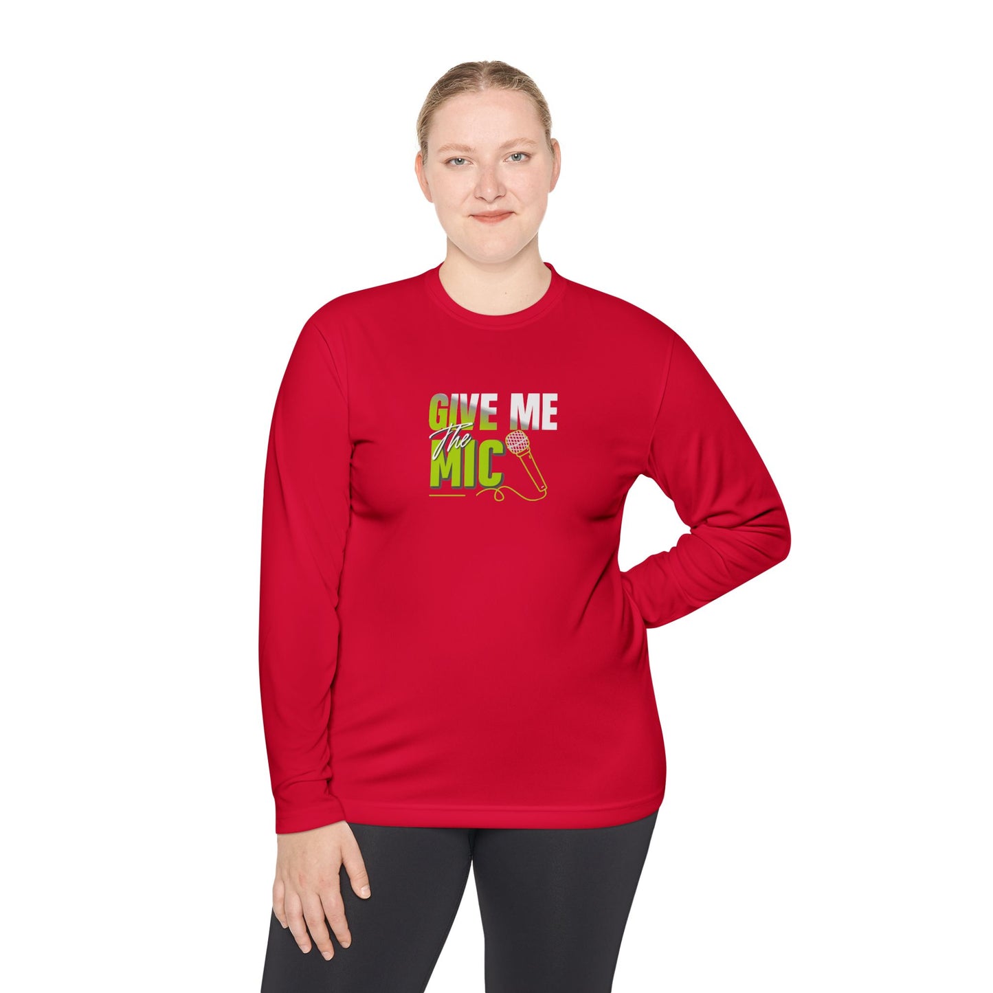 'Give Me the Mic' Shirt - Unisex Lightweight Long Sleeve Tee