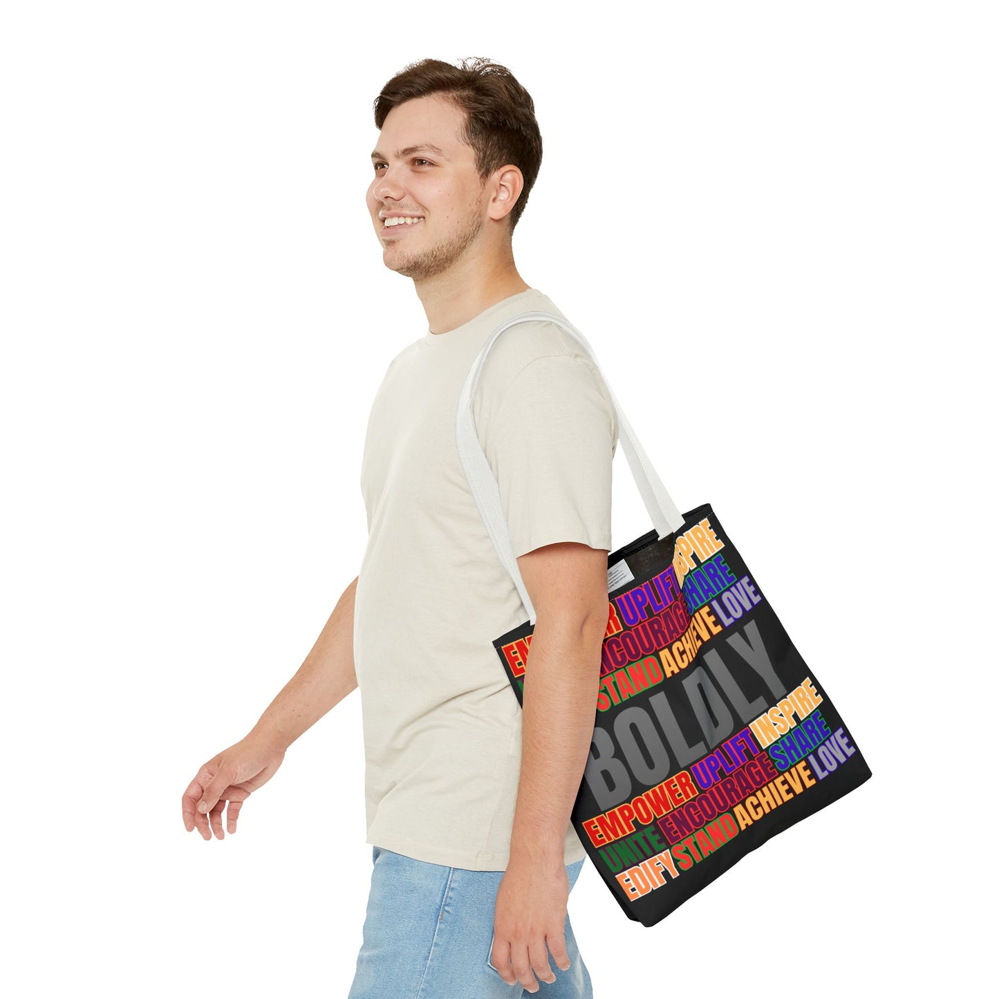 Boldly Tote Bag | Inspirational Message for Everyday Use