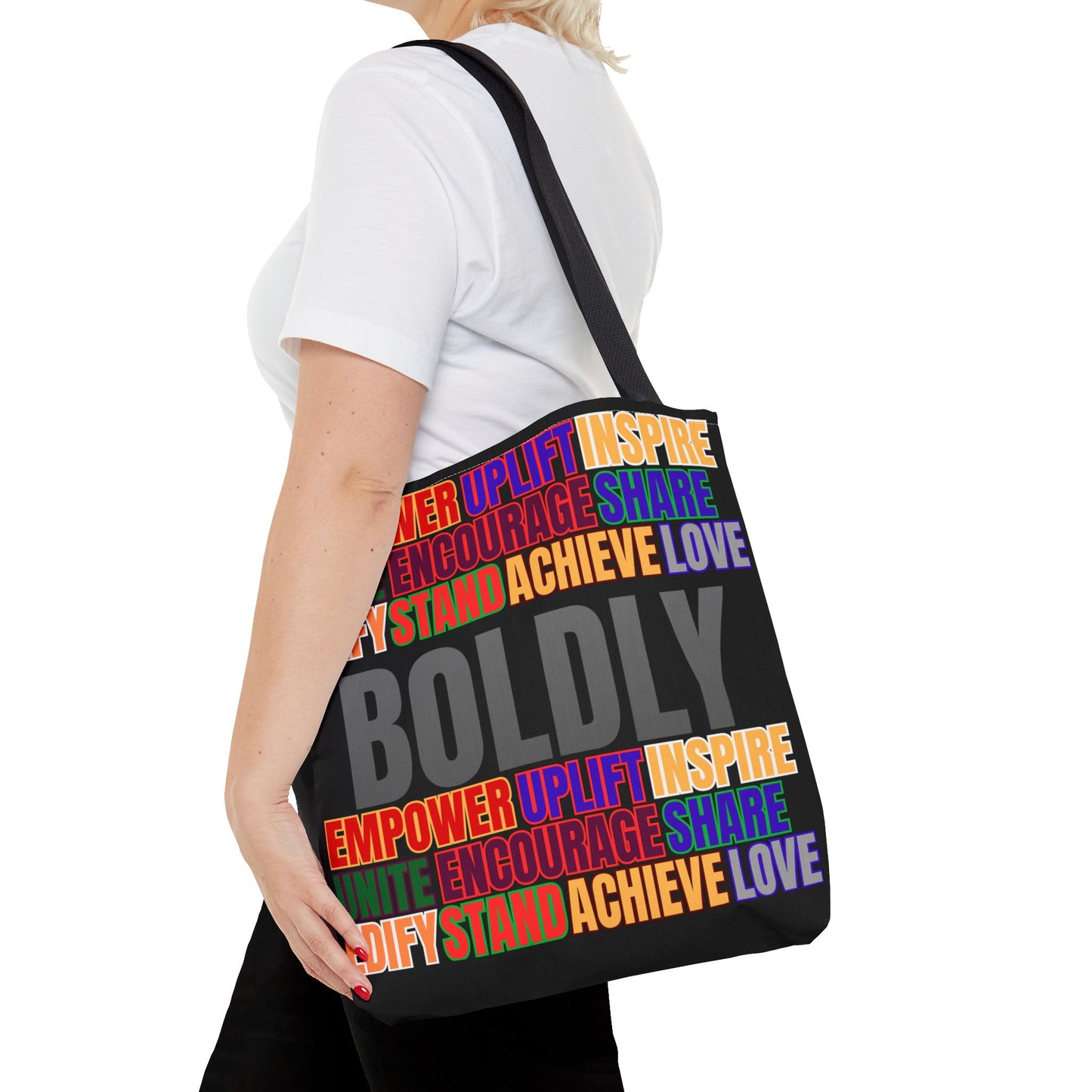 Boldly Tote Bag | Inspirational Message for Everyday Use