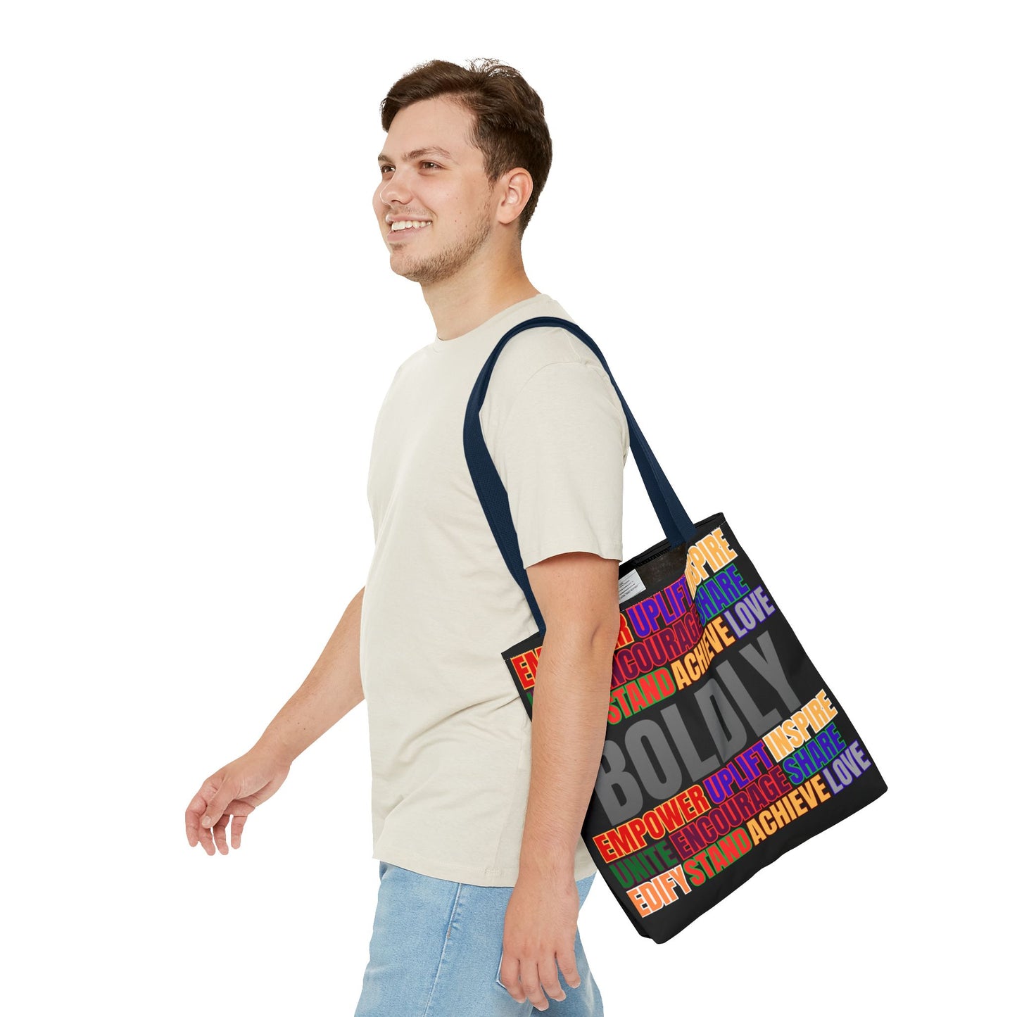 Boldly Tote Bag | Inspirational Message for Everyday Use