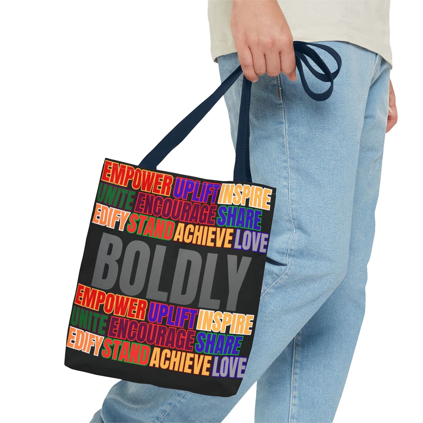 Boldly Tote Bag | Inspirational Message for Everyday Use