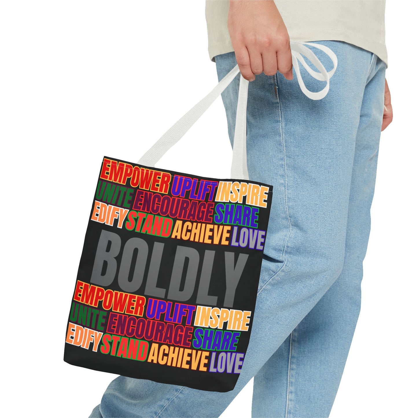 Boldly Tote Bag | Inspirational Message for Everyday Use