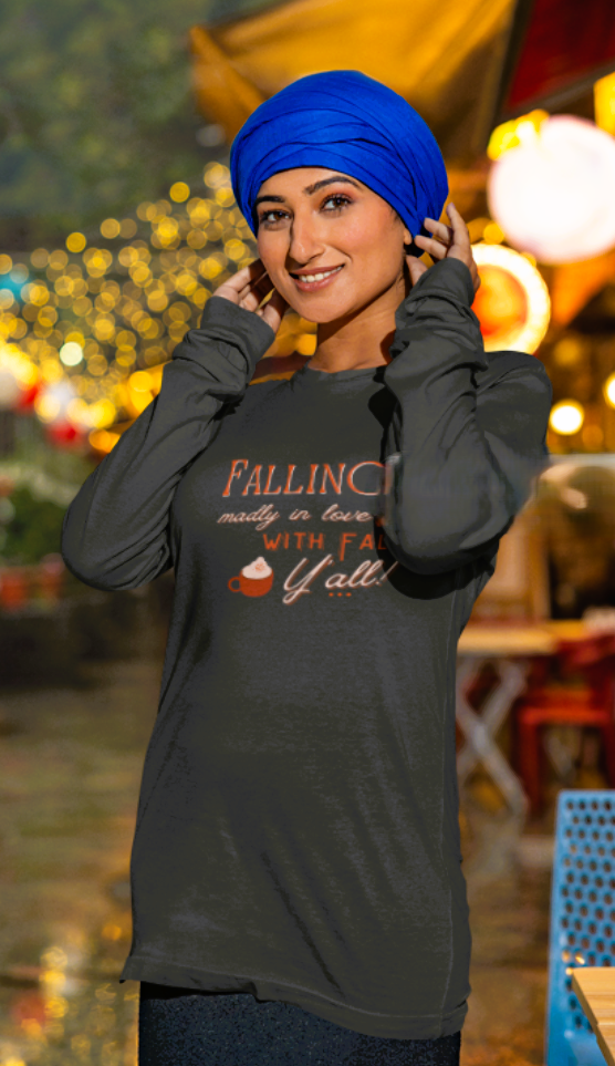 Falling Madly In Love With Fall Unisex Long Sleeve Tee, Cozy Autumn Shirt,