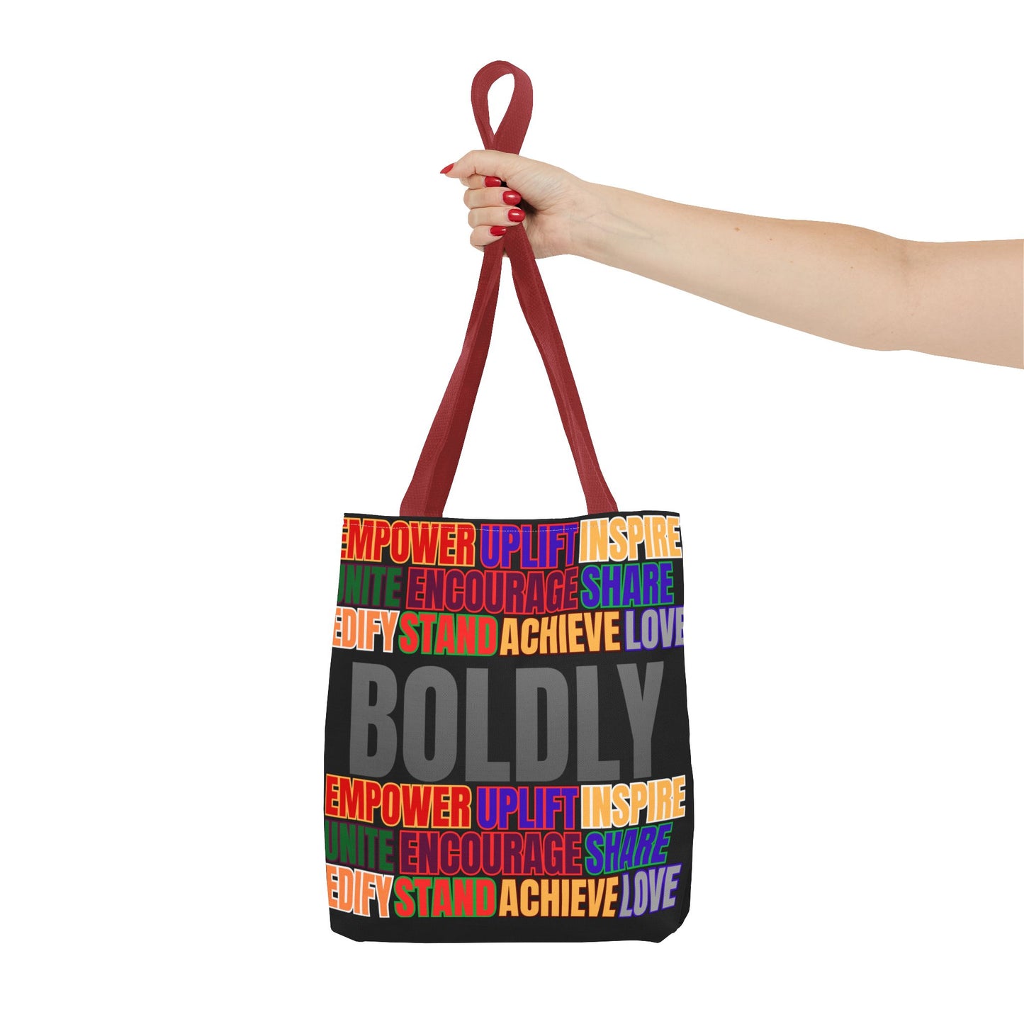 Boldly Tote Bag | Inspirational Message for Everyday Use
