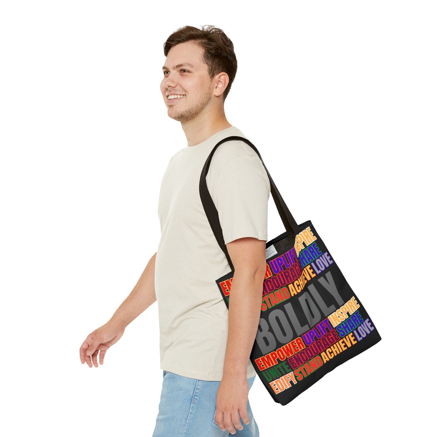Boldly Tote Bag | Inspirational Message for Everyday Use