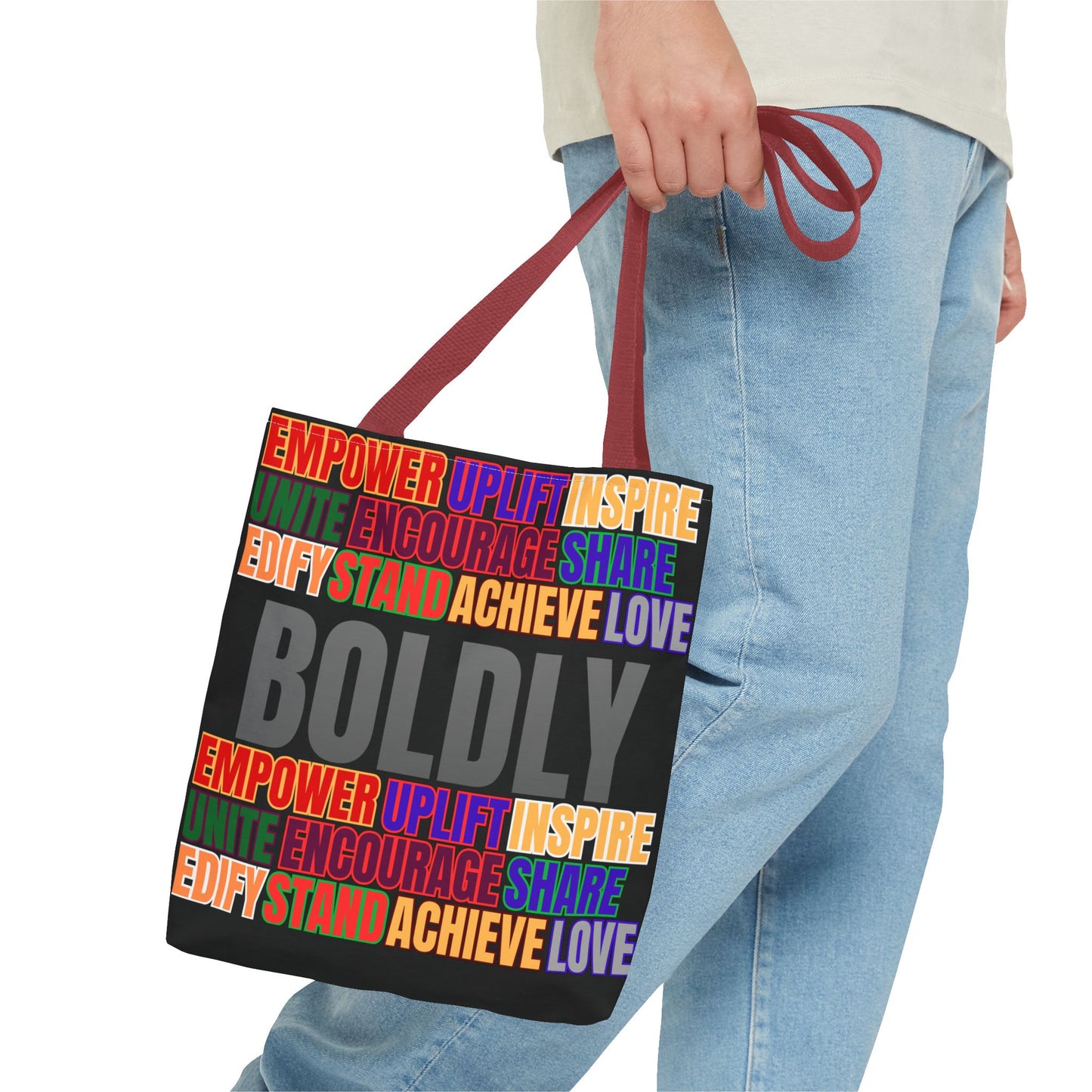 Boldly Tote Bag | Inspirational Message for Everyday Use