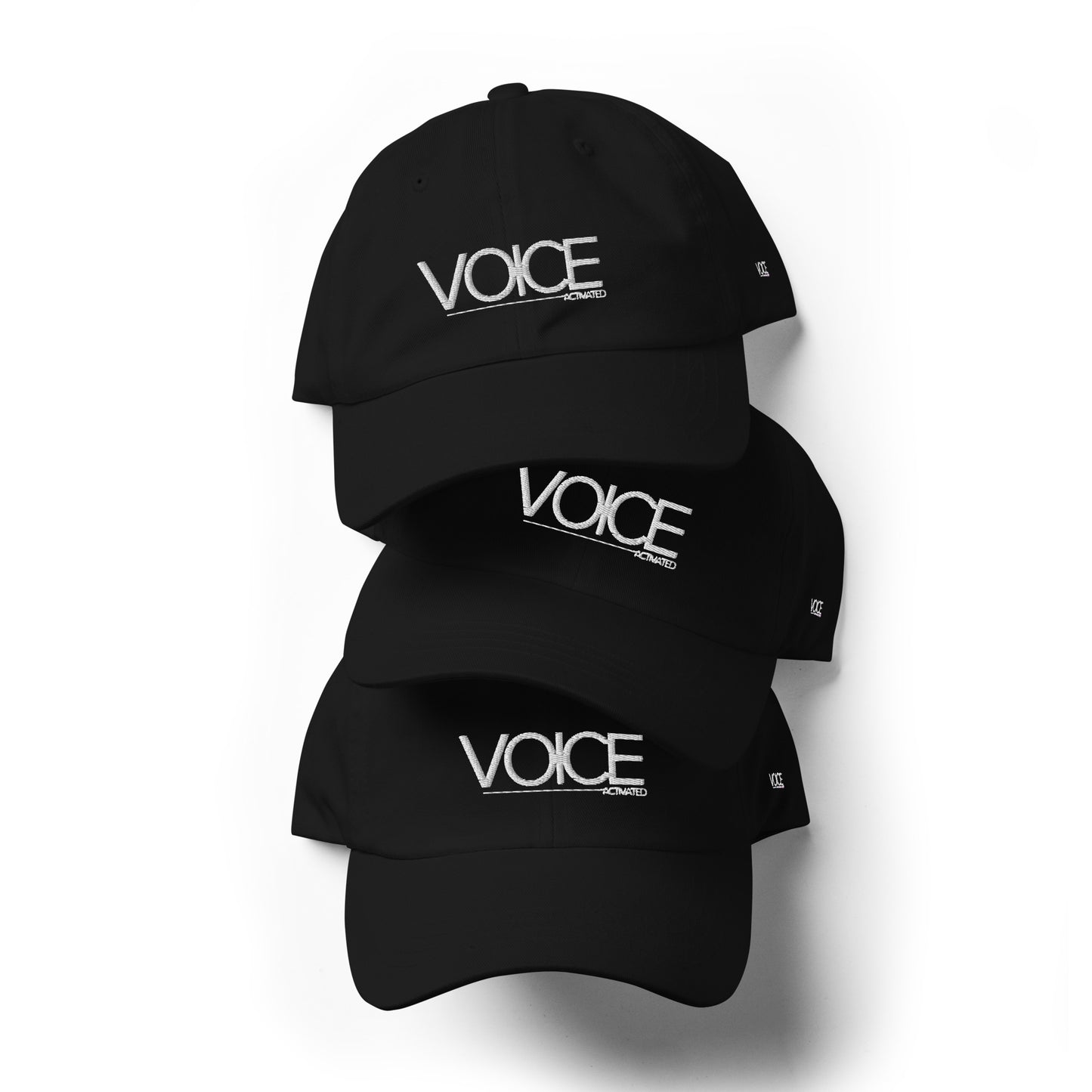 "Voice Activated" brand baseball cap