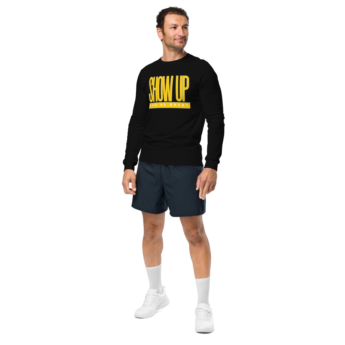 YELLOW "SHOW UP" Unisex Long Sleeve Tee