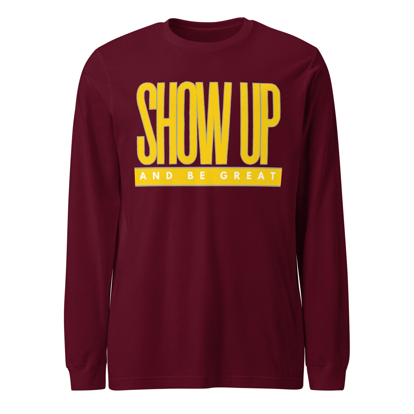 YELLOW "SHOW UP" Unisex Long Sleeve Tee