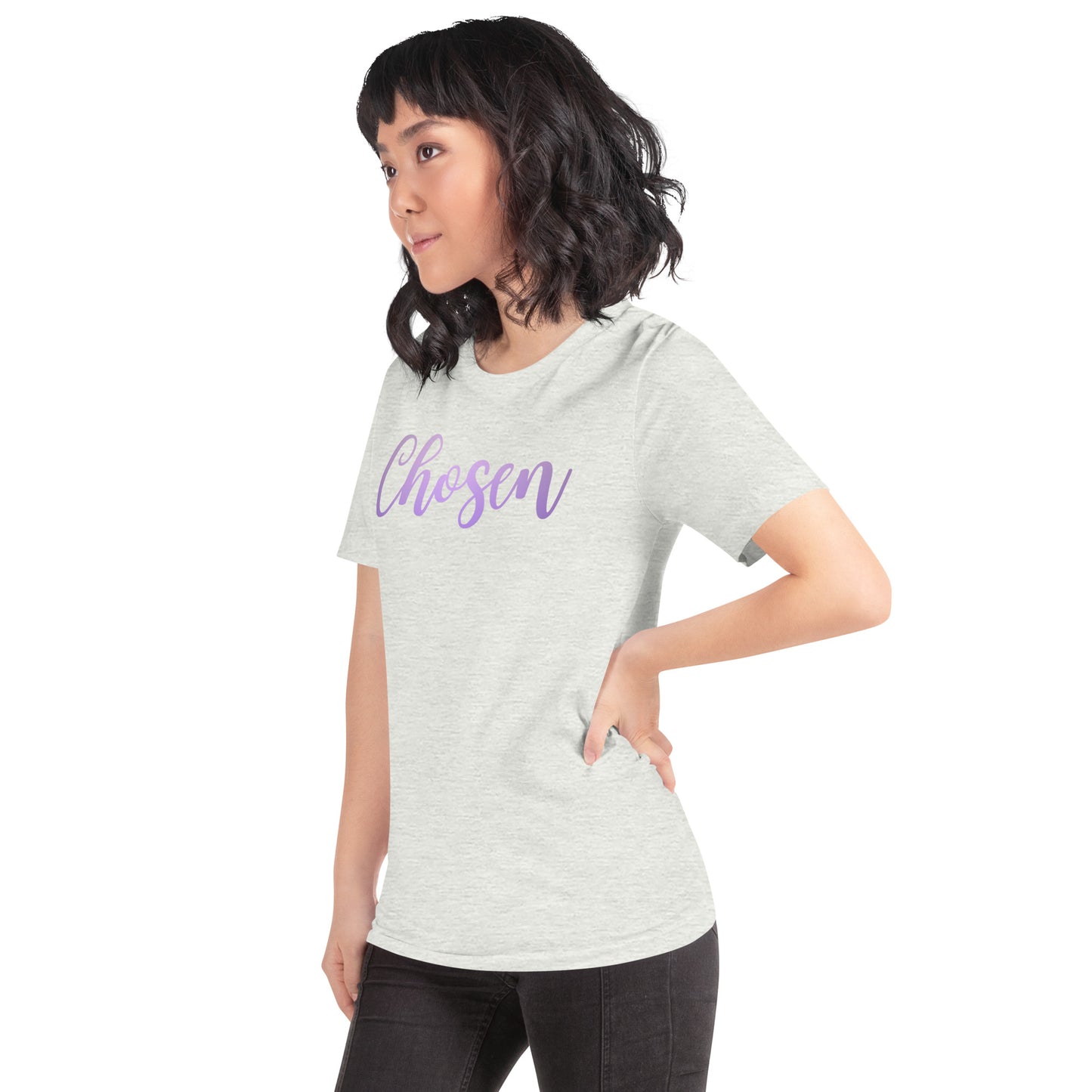 Chosen purple font- Unisex t-shirt