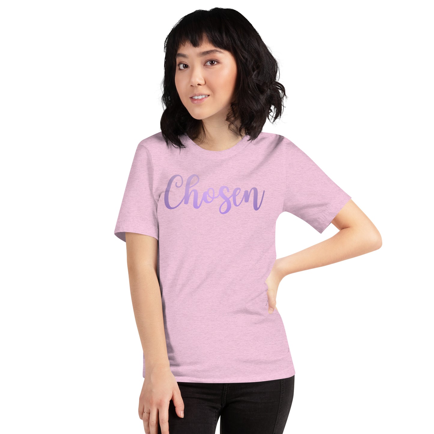 Chosen purple font- Unisex t-shirt