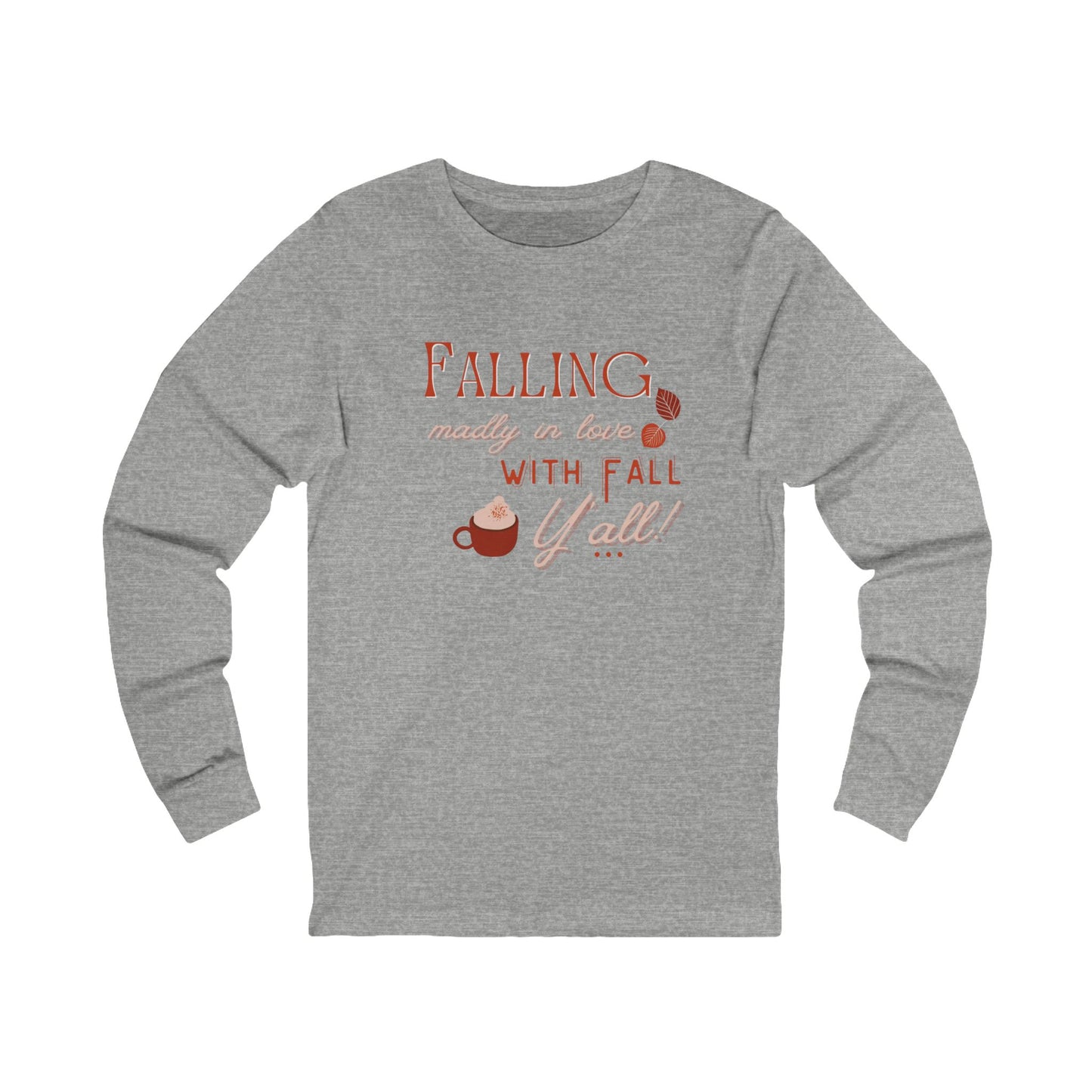Falling Madly In Love With Fall Unisex Long Sleeve Tee, Cozy Autumn Shirt,