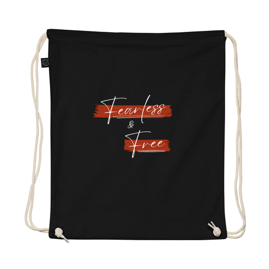 Fearless & Free - Organic cotton drawstring bag