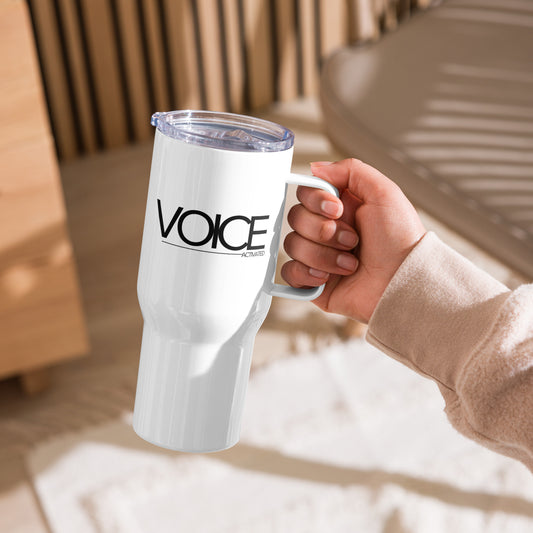 "Voice Activated" Travel mug with a handle