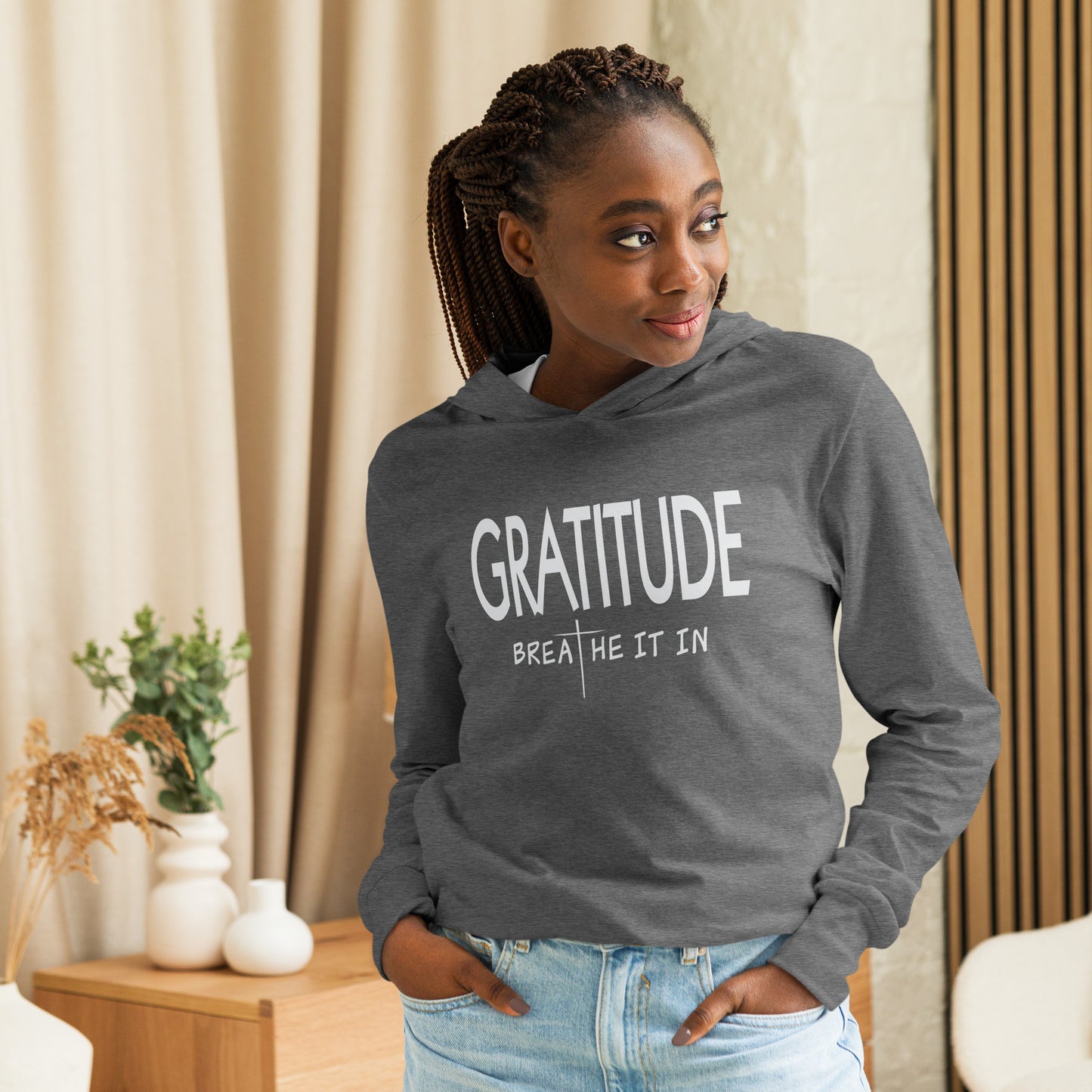 GRATITUDE - Breathe It In Hooded long-sleeve tee