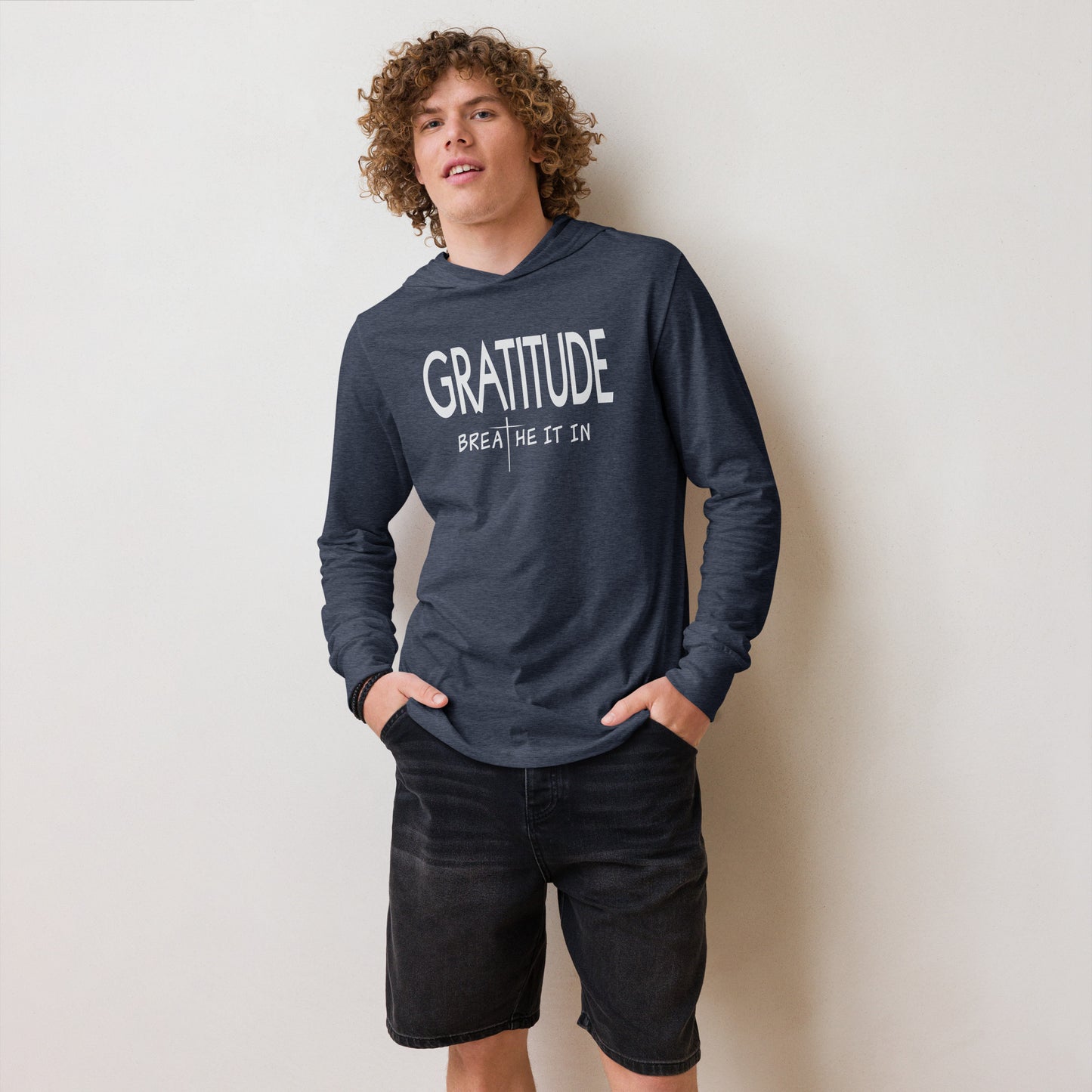 GRATITUDE - Breathe It In Hooded long-sleeve tee