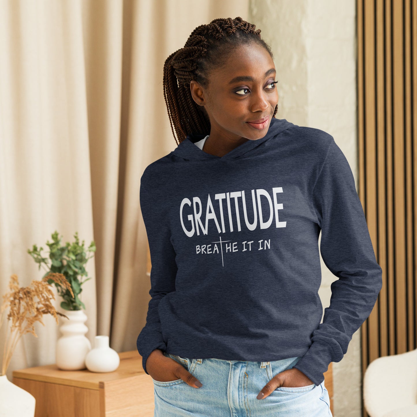 GRATITUDE - Breathe It In Hooded long-sleeve tee