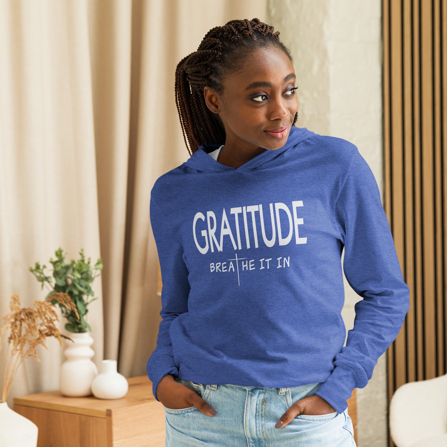 GRATITUDE - Breathe It In Hooded long-sleeve tee