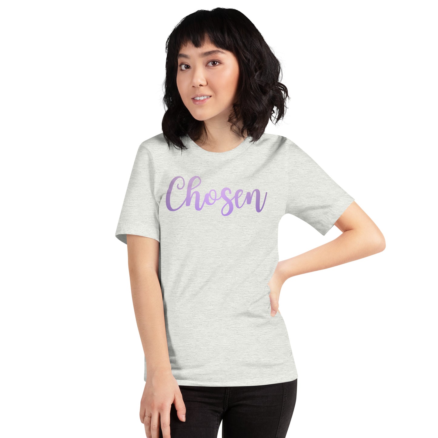 Chosen purple font- Unisex t-shirt