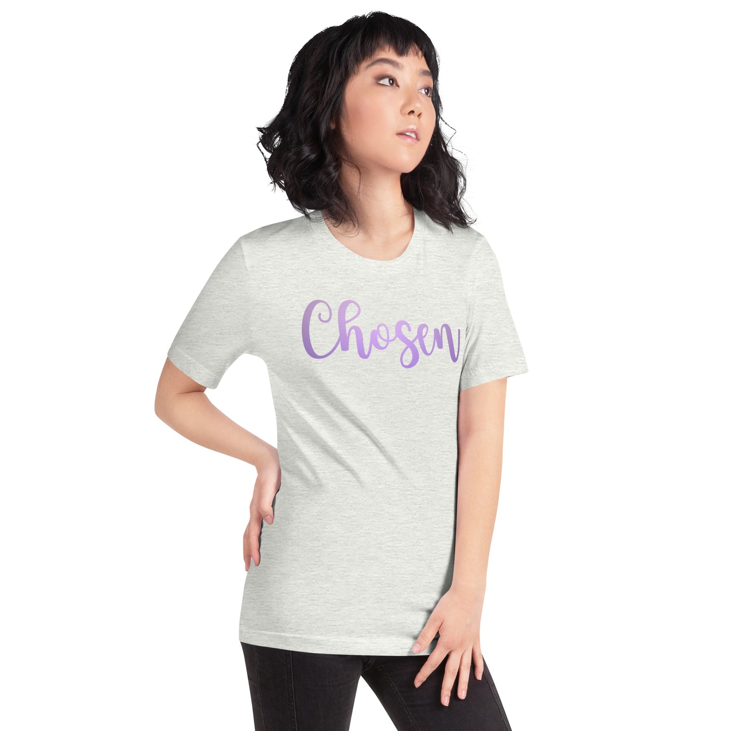 Chosen purple font- Unisex t-shirt