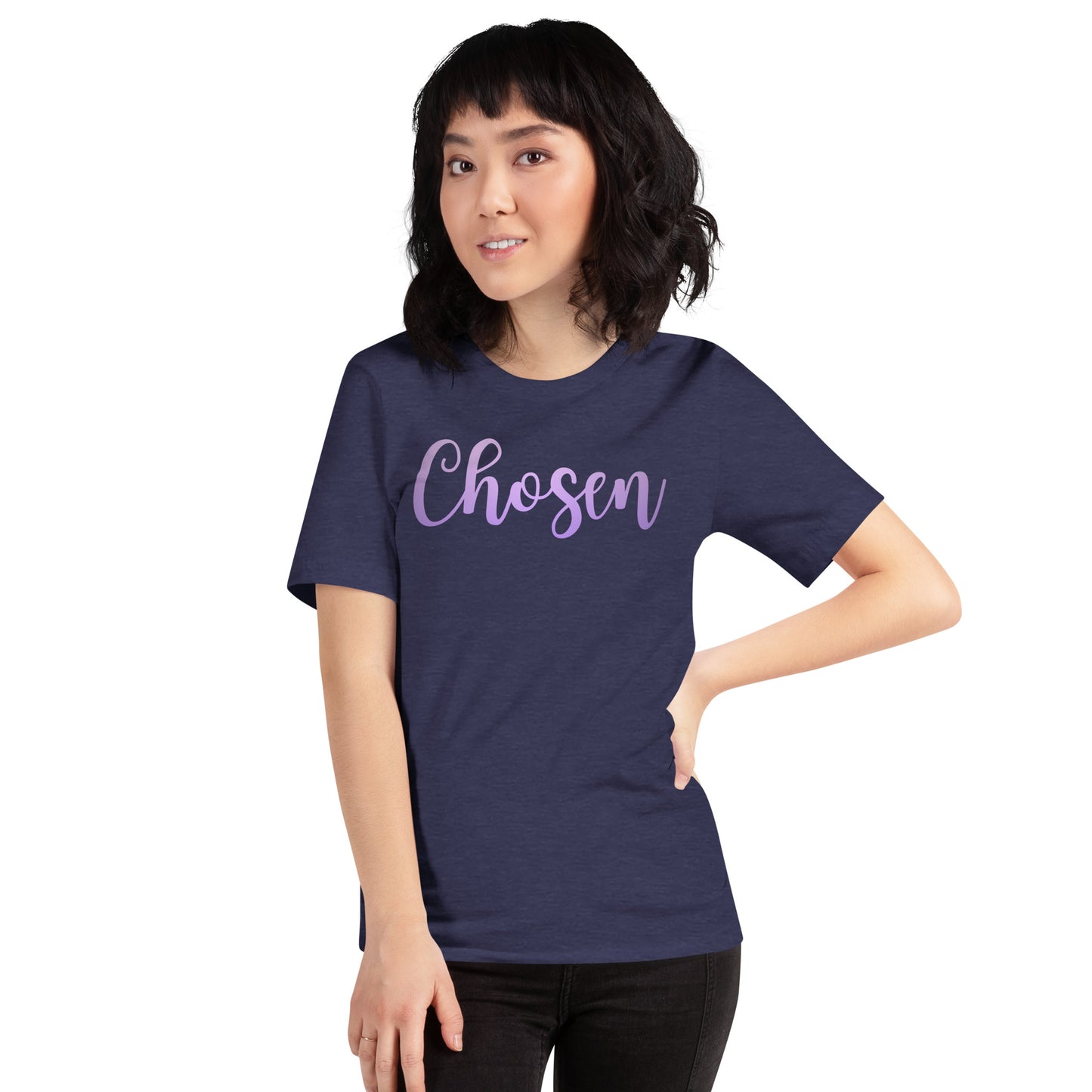 Chosen purple font- Unisex t-shirt