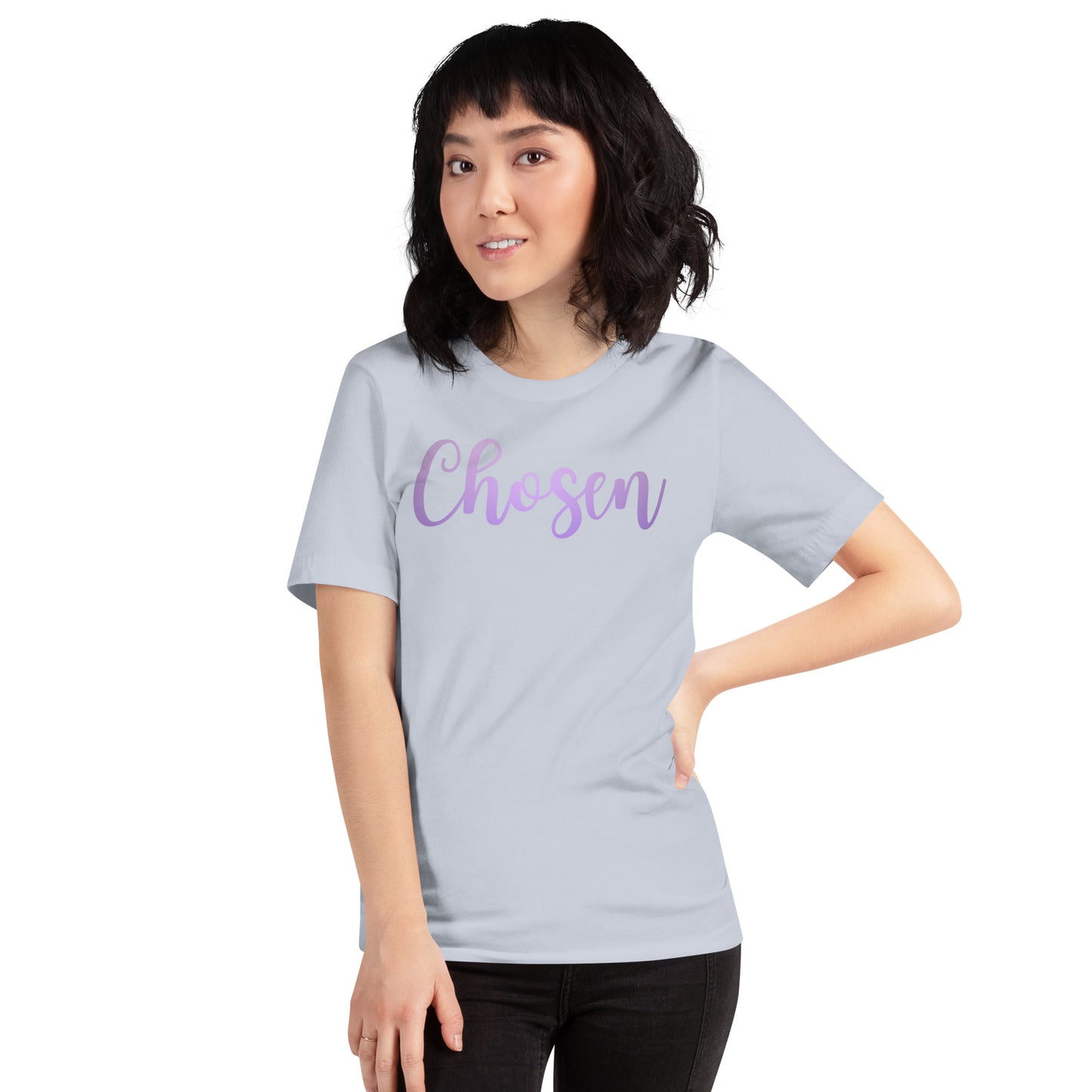 Chosen purple font- Unisex t-shirt