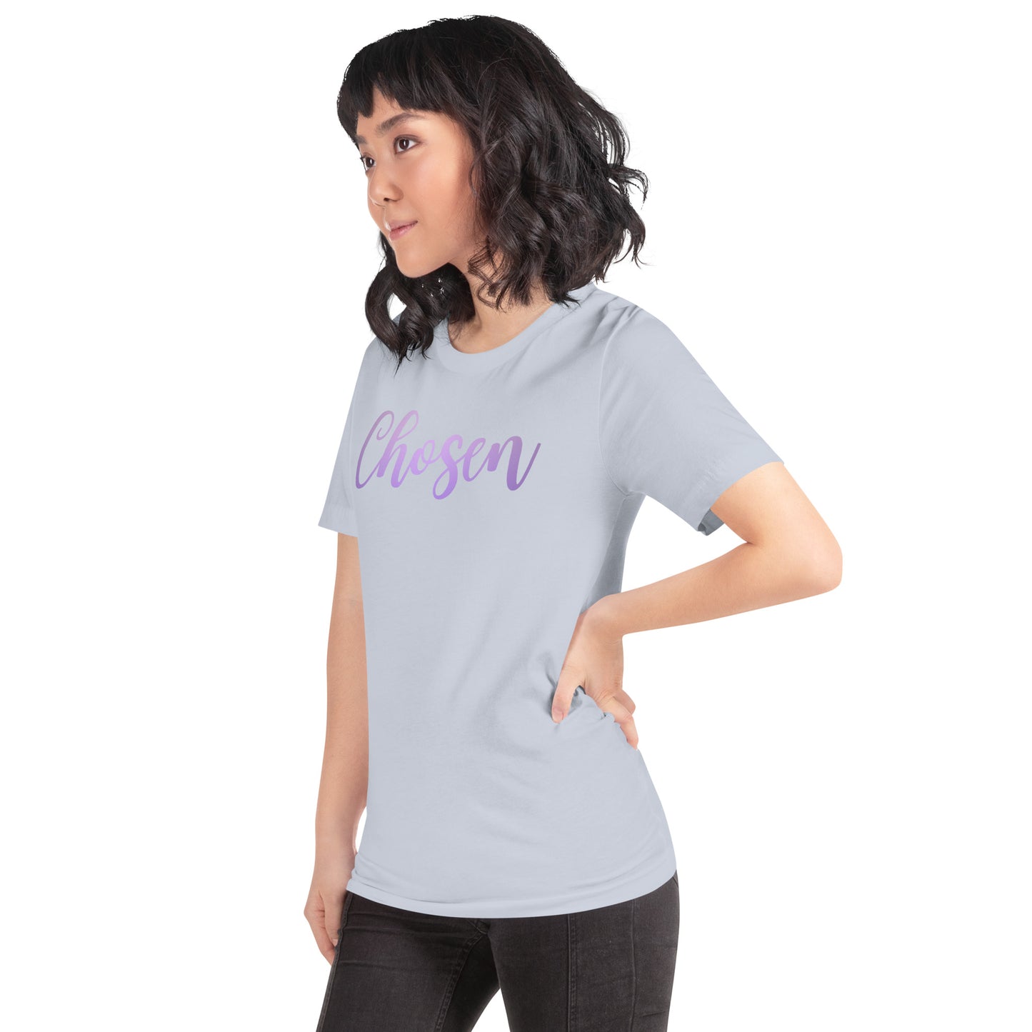 Chosen purple font- Unisex t-shirt