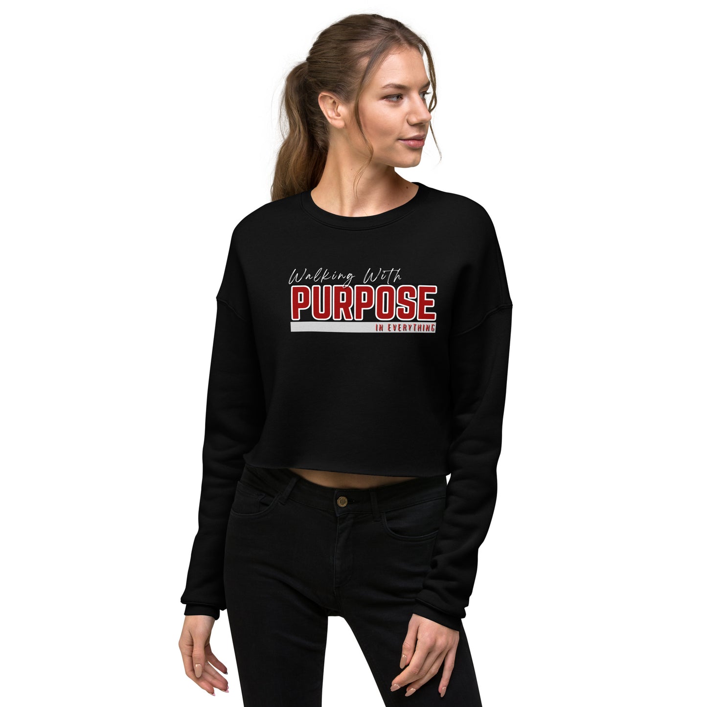 Walking In Purpose Crop Sweatshirt