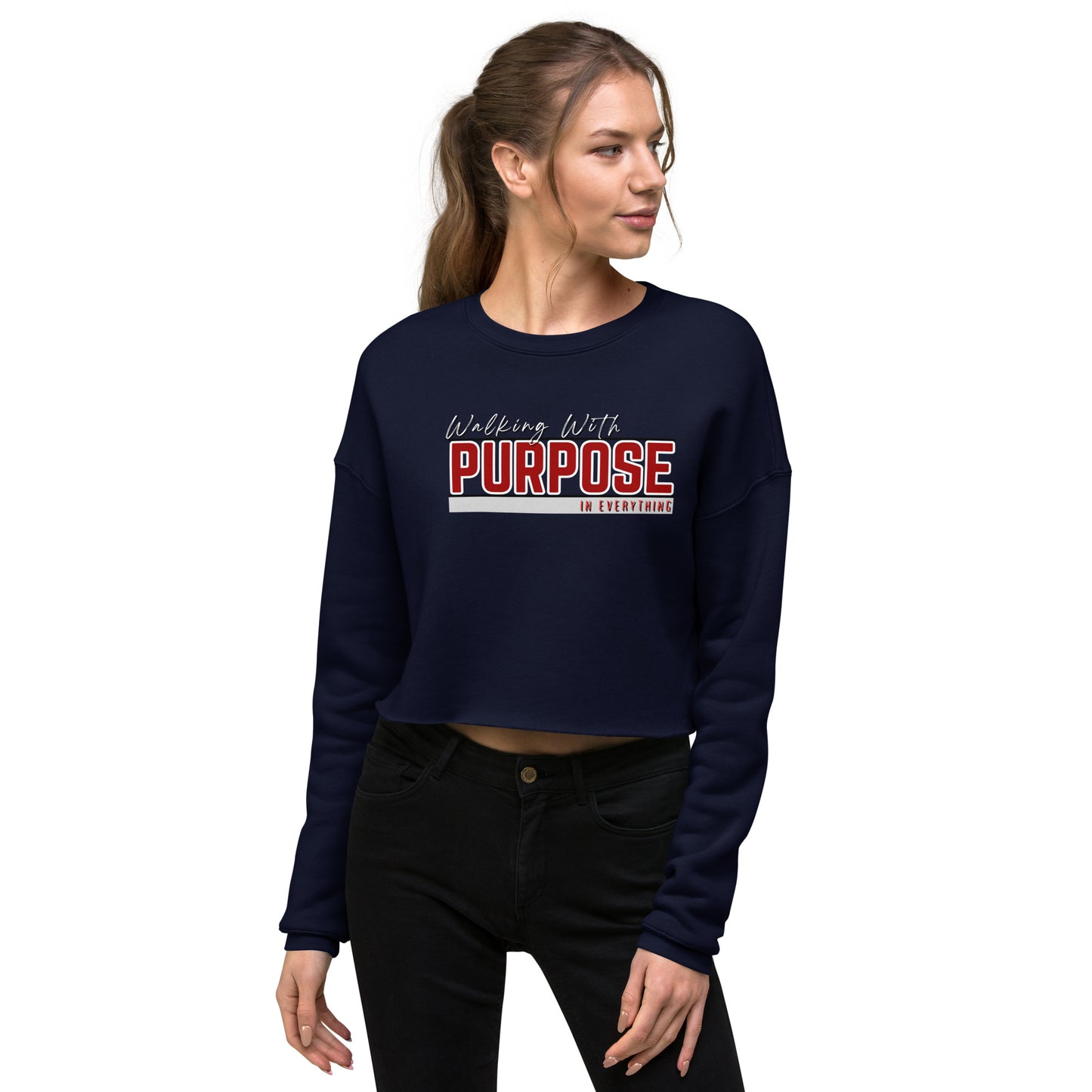 Walking In Purpose Crop Sweatshirt